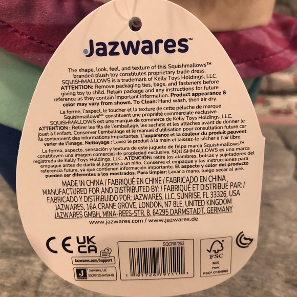 🤡 Squishmallows FTM Kaigen The HTF Multicolor Clown Kellytoy Plush 8” BNWT - Picture 5 of 6